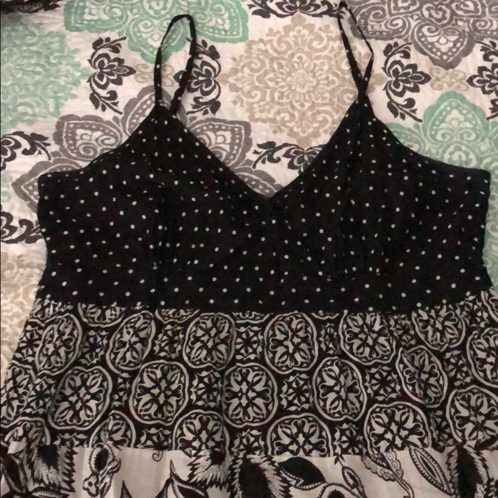 Black and white maxi dress